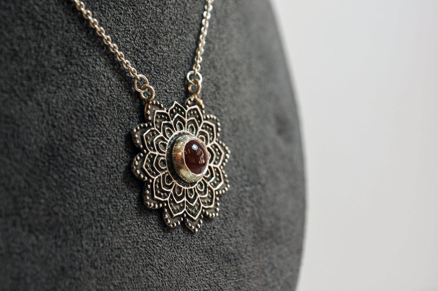 Sacred Aura | Mandala Necklace with Stone