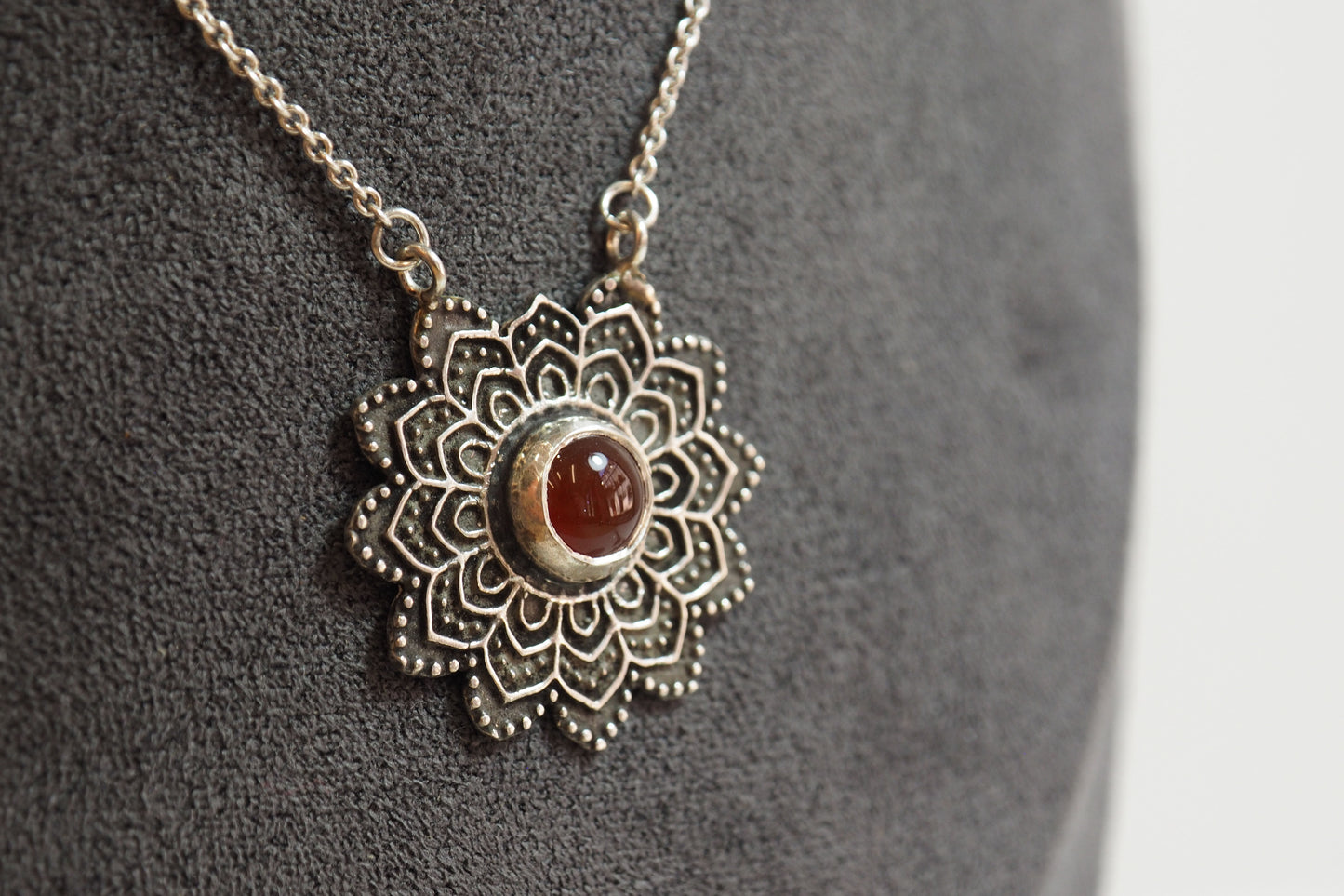 Sacred Aura | Mandala Necklace with Stone
