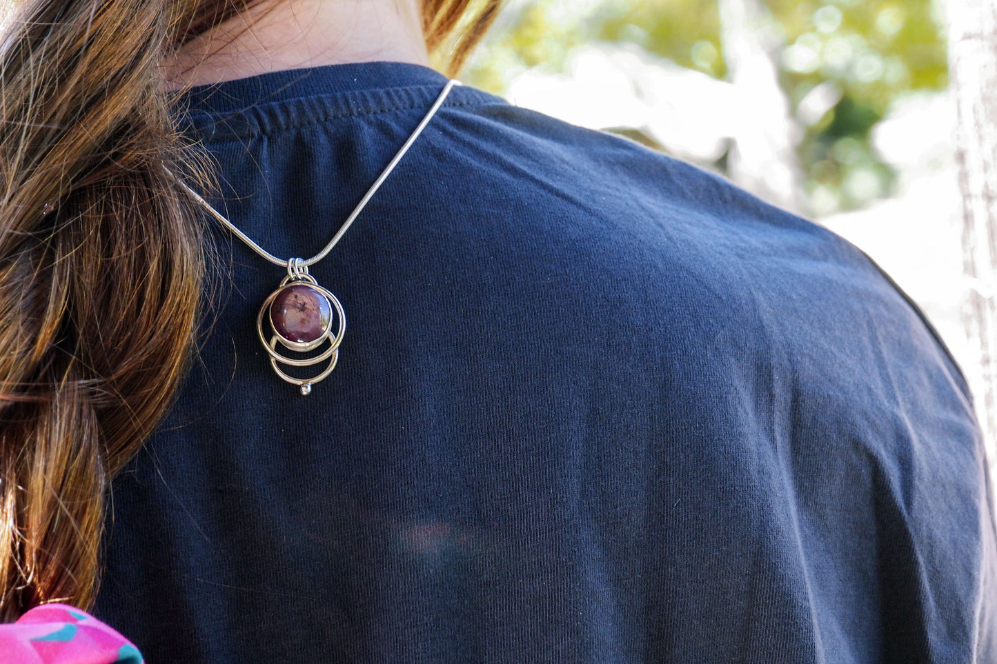 Crimson Orbit | Pendant with Star Ruby