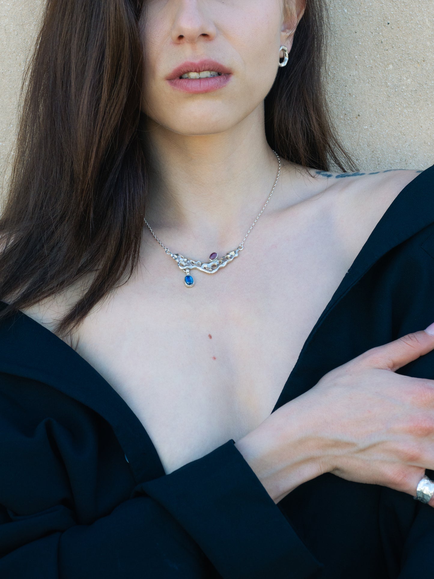 Void | Necklace with Ruby & Kyanite (one of a kind)
