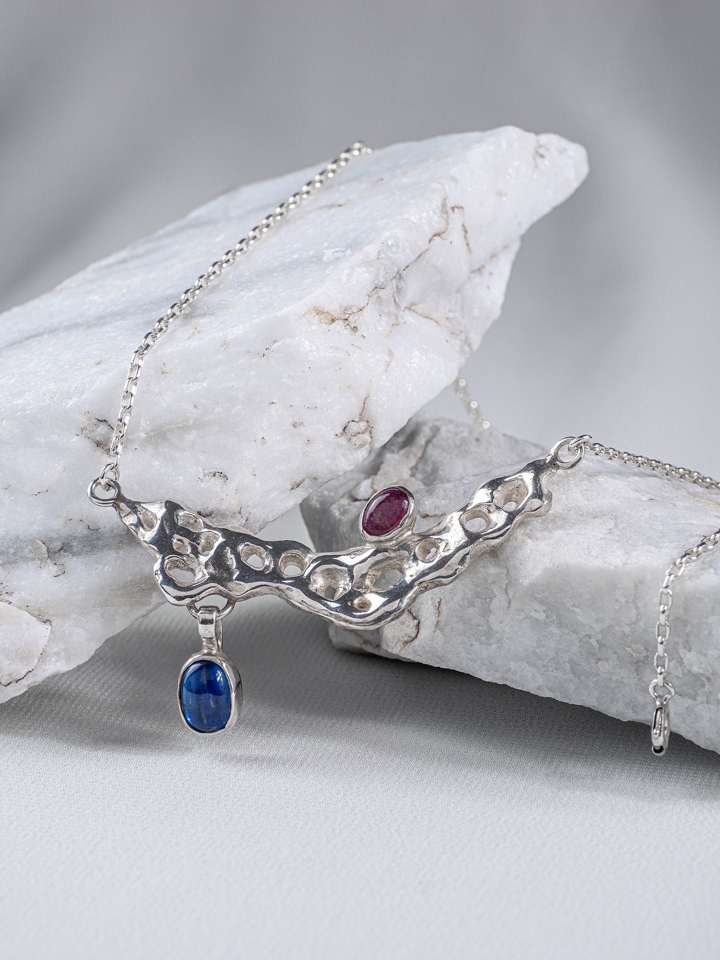 Void | Necklace with Ruby & Kyanite (one of a kind)