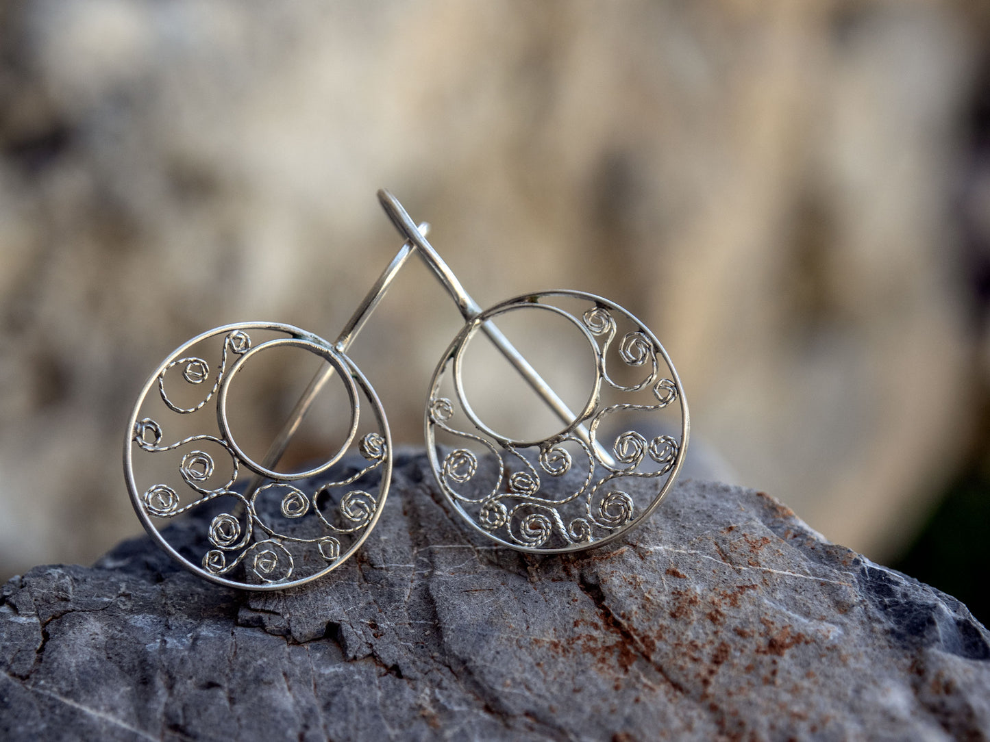 Sterling silver Filigree earrings