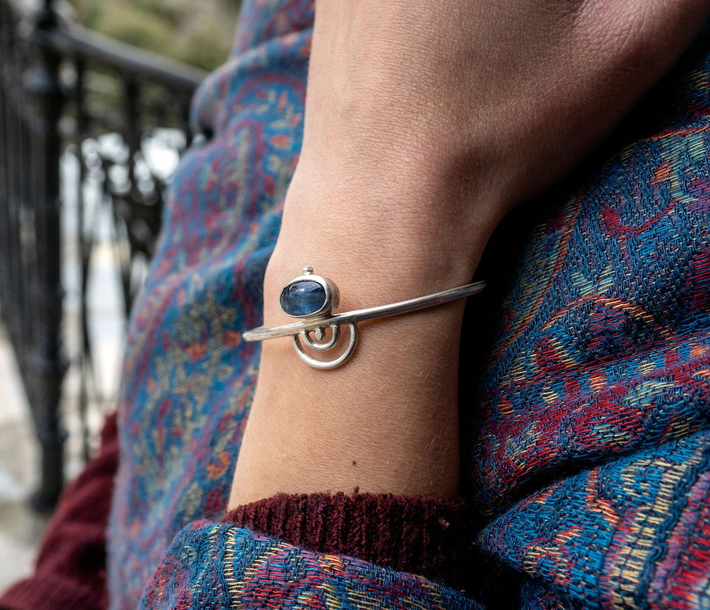 Sterling silver bracelet with Kyanite