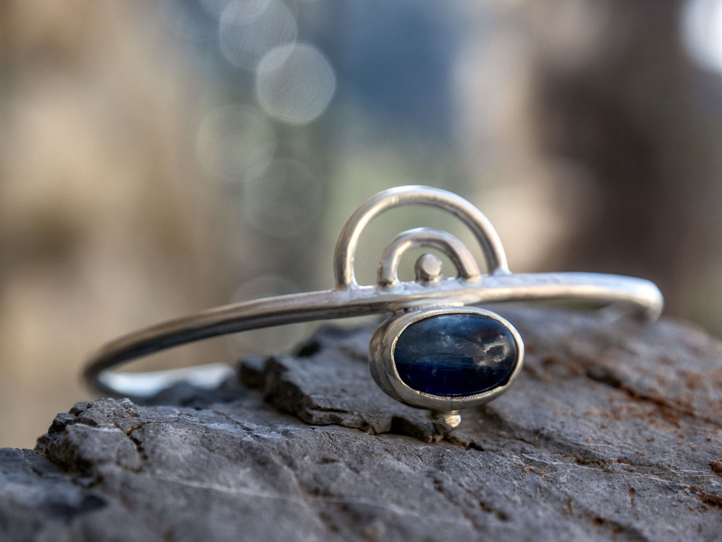 Sterling silver bracelet with Kyanite