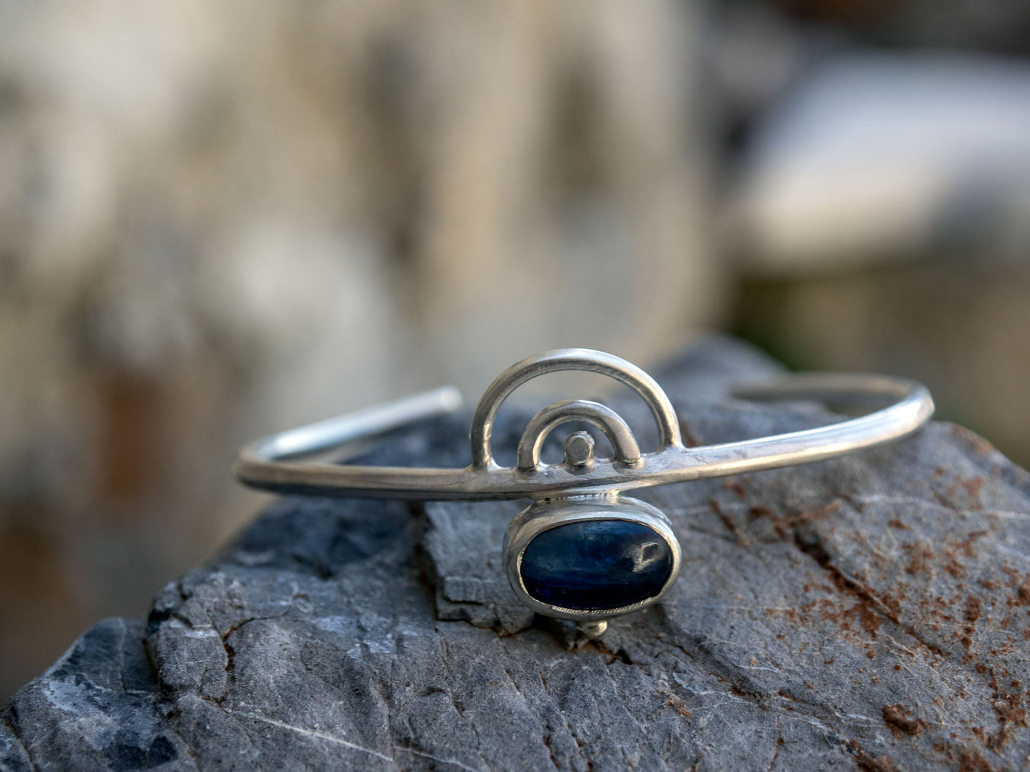 Sterling silver bracelet with Kyanite