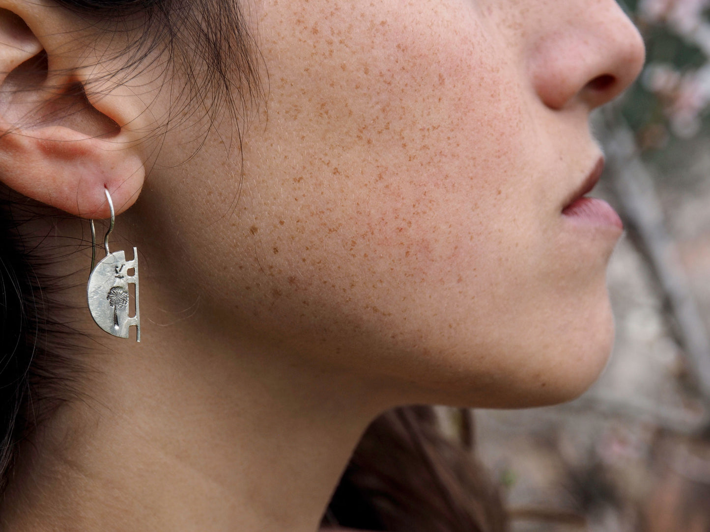 Silver 925 Dandelion Earrings