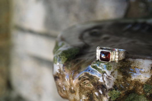 Elyndra | Ring with Garnet