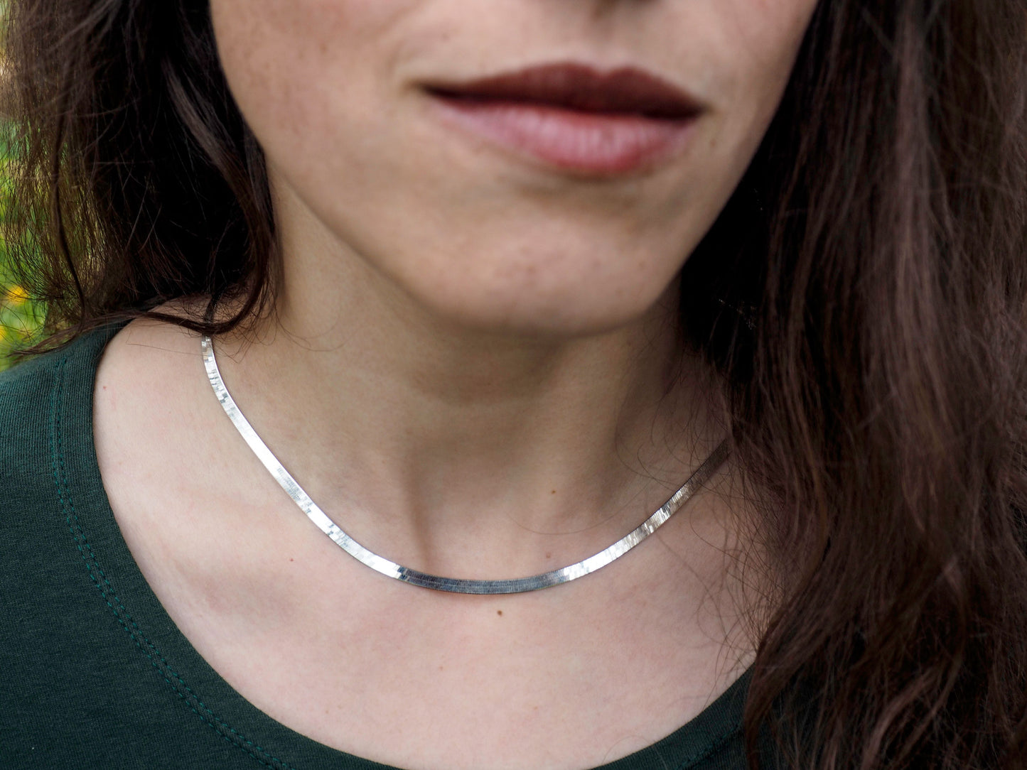 Sterling Silver snake chain necklace