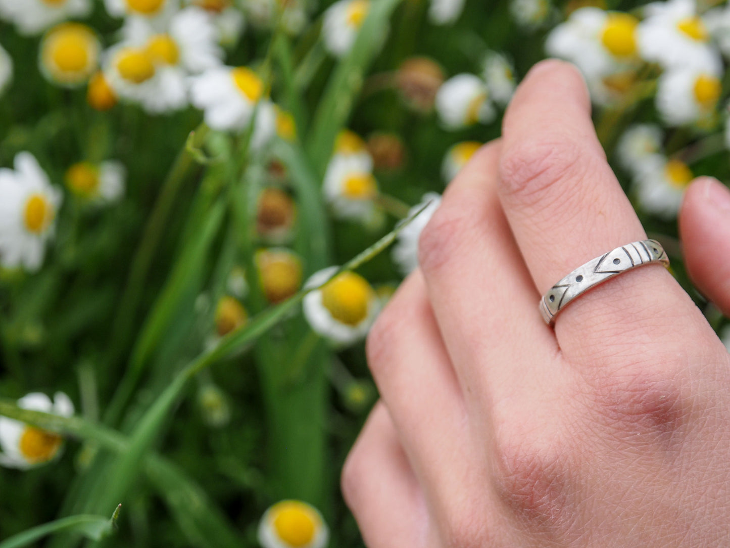 Gabrielle | Sterling Silver Engraved Ring