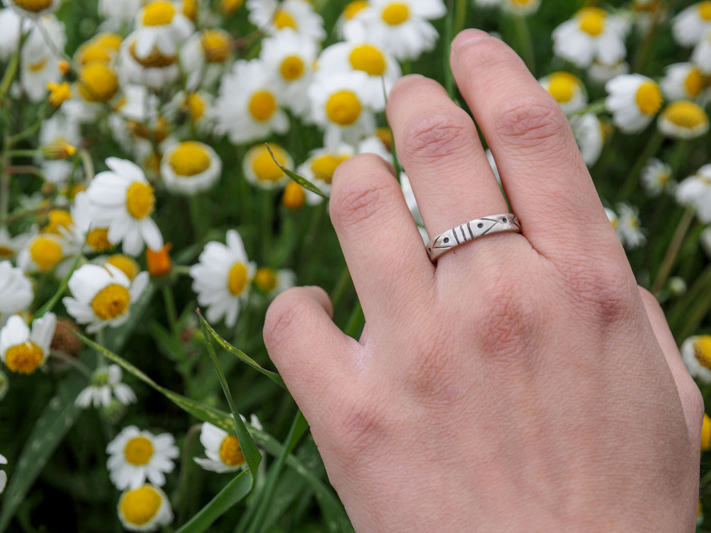 Gabrielle | Sterling Silver Engraved Ring