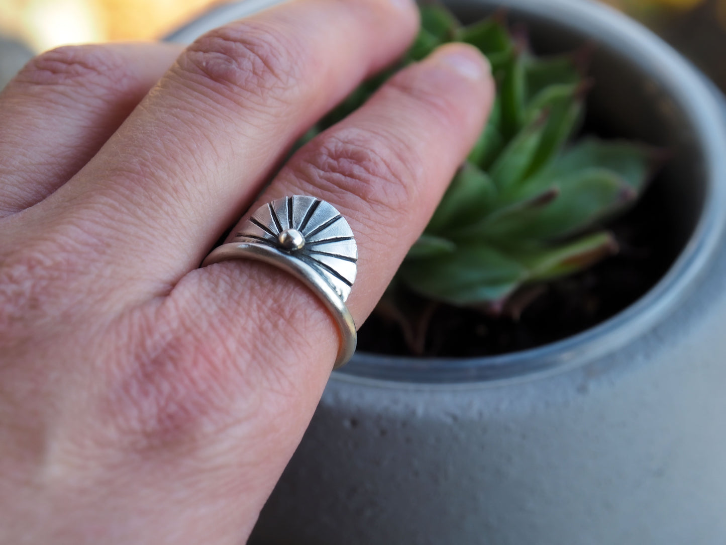 Rising Sun | Sterling silver ring