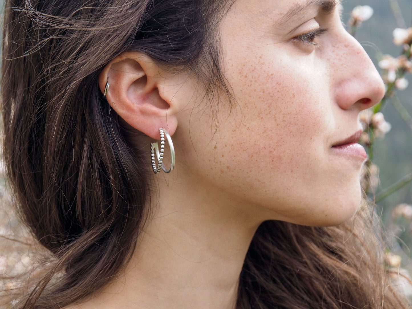 Gemma | Sterling Silver Hoop Earrings