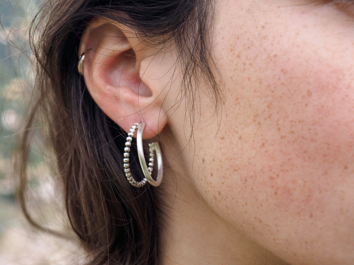 Gemma | Sterling Silver Hoop Earrings