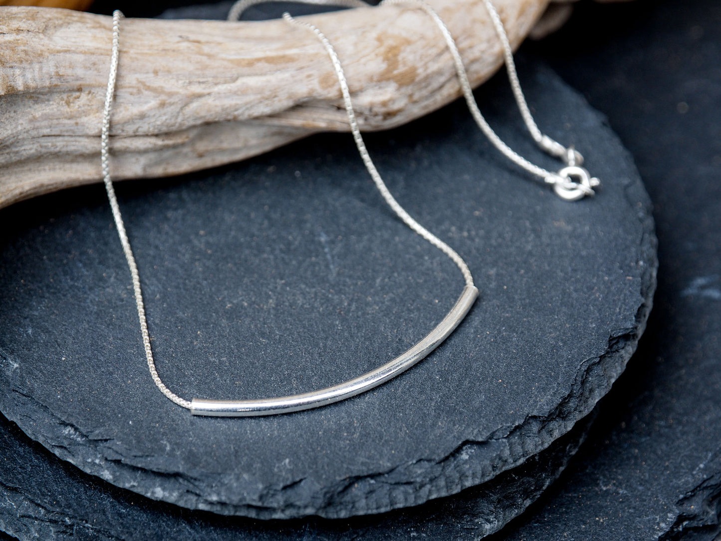 Una | Sterling Silver tube necklace