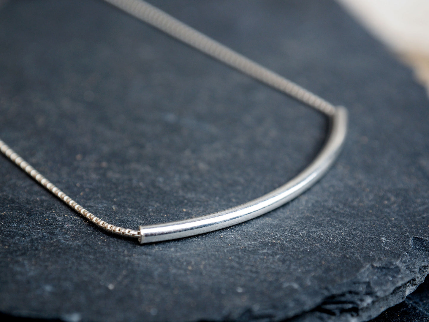 Una | Sterling Silver tube necklace