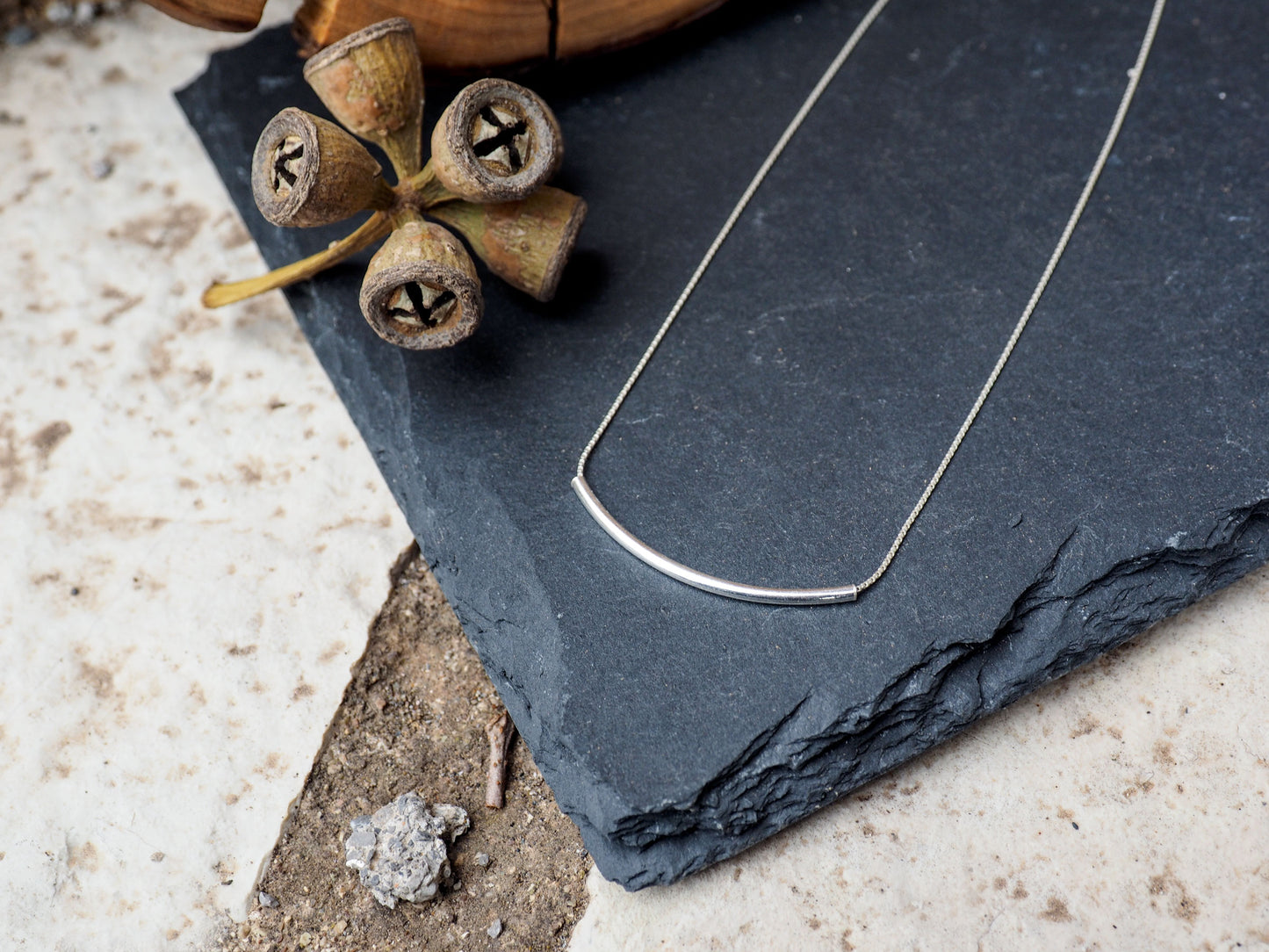 Una | Sterling Silver tube necklace