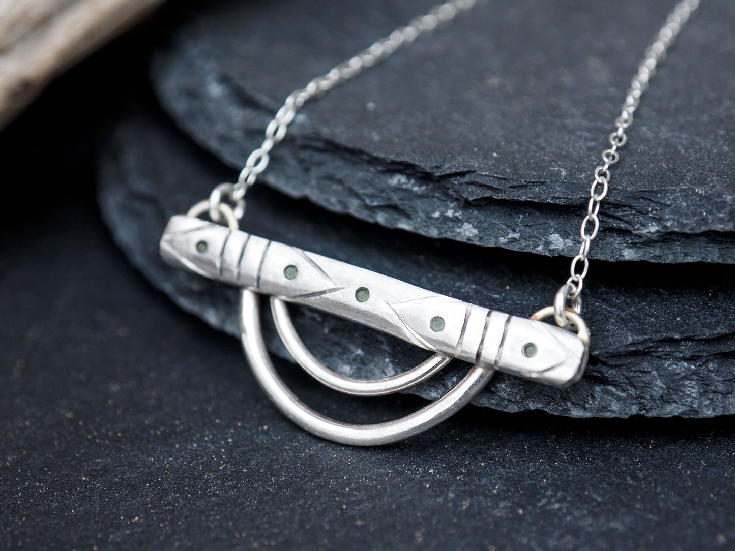 Gabrielle | Sterling Silver engraved necklace